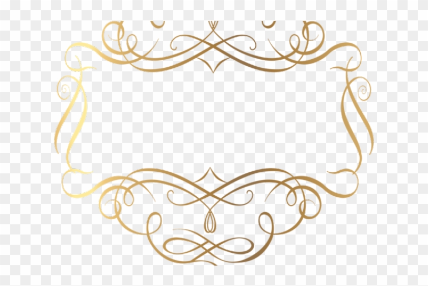Golden Clipart Gold Filigree - Gold Circle Border Fancy #1719718