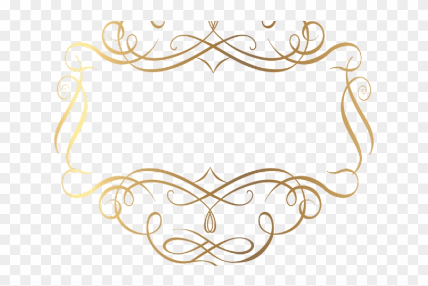 Golden Clipart Gold Filigree - Gold Circle Border Fancy #1719718