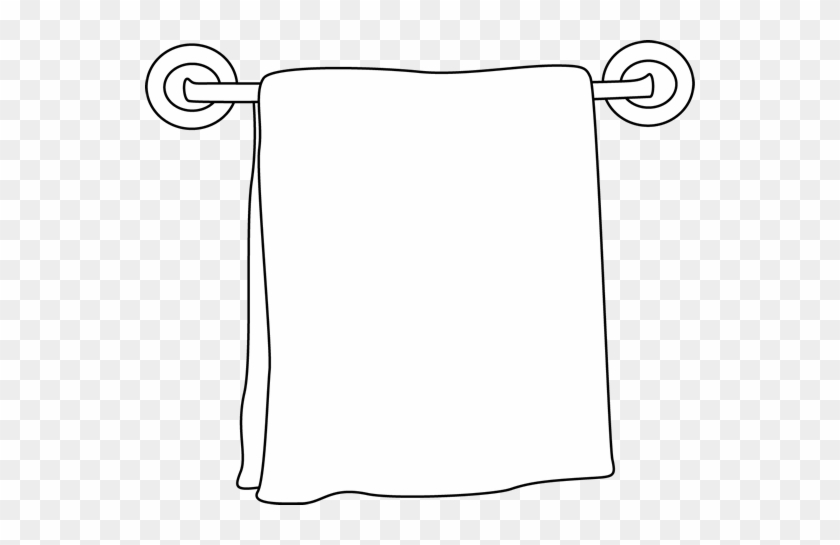 Hanging Towel Clip Art - Black And White Picture Of Towel #1719739