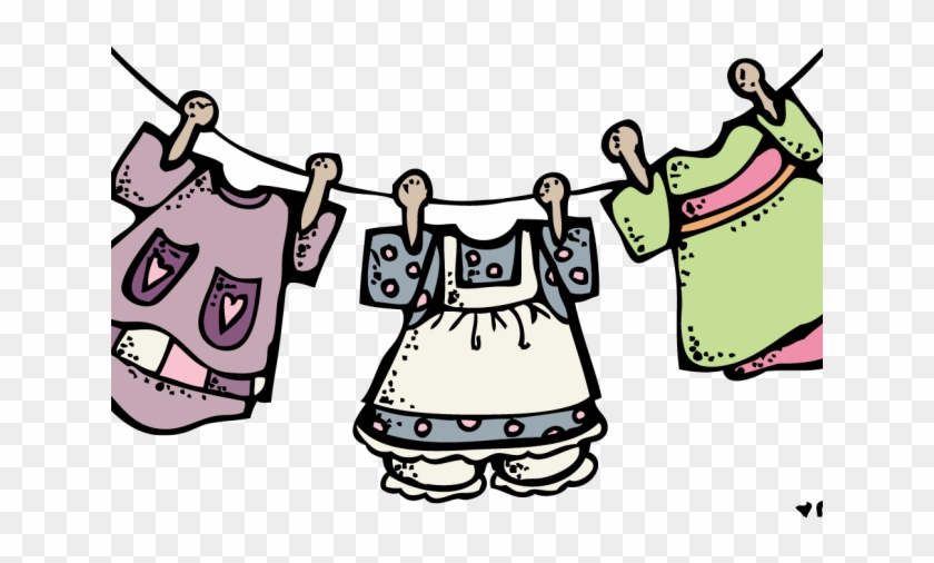 Free Clip A - Clothesline Of Clothes Clipart #1719895
