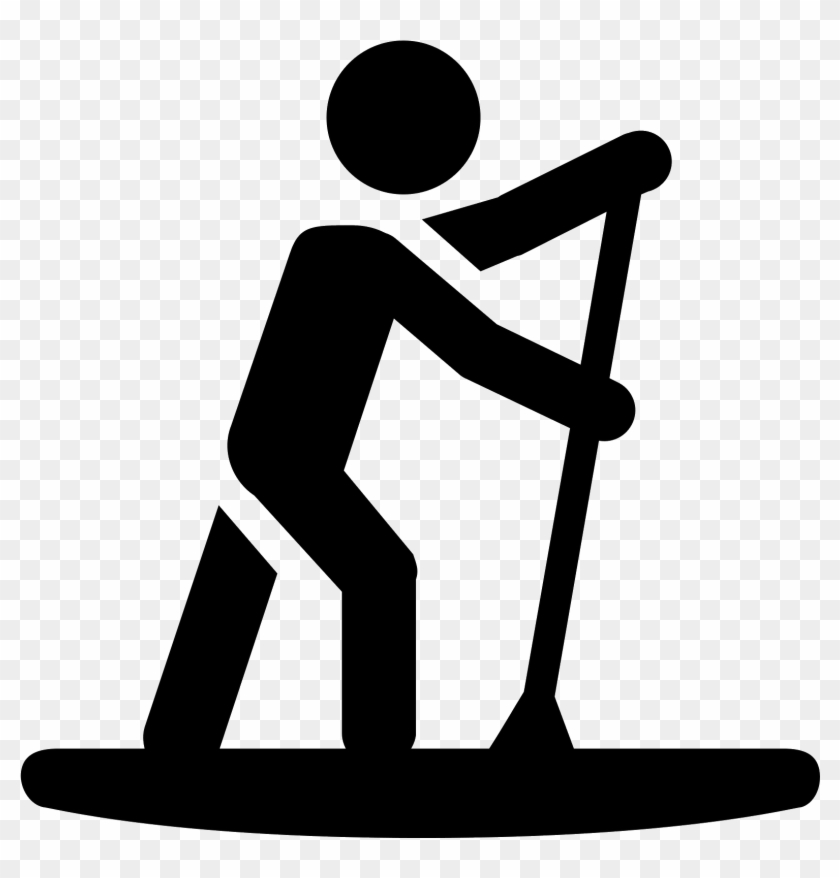 Clip Art Black And White Download Sup Icon Free Download - Stand Up Paddle Icon #1720092