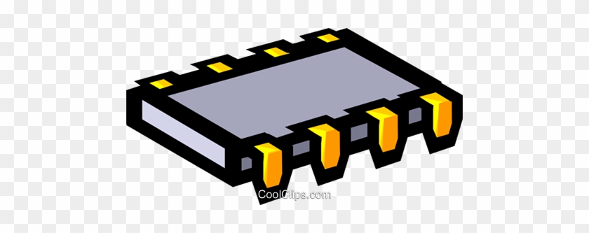 Symbol Of A Computer Chip Royalty Free Vector Clip - Computer Chip #1720107