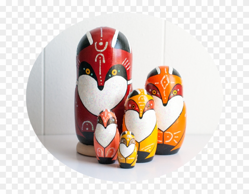 Sparkly Fox Nesting Dolls - Illustration #1720156