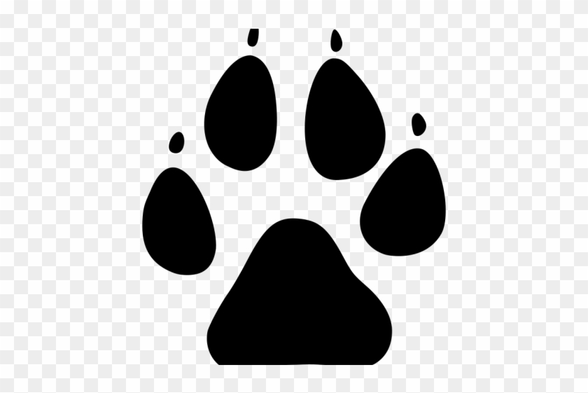 Neon Clipart Dog Paw - Dog Paw Print No Background #1720334