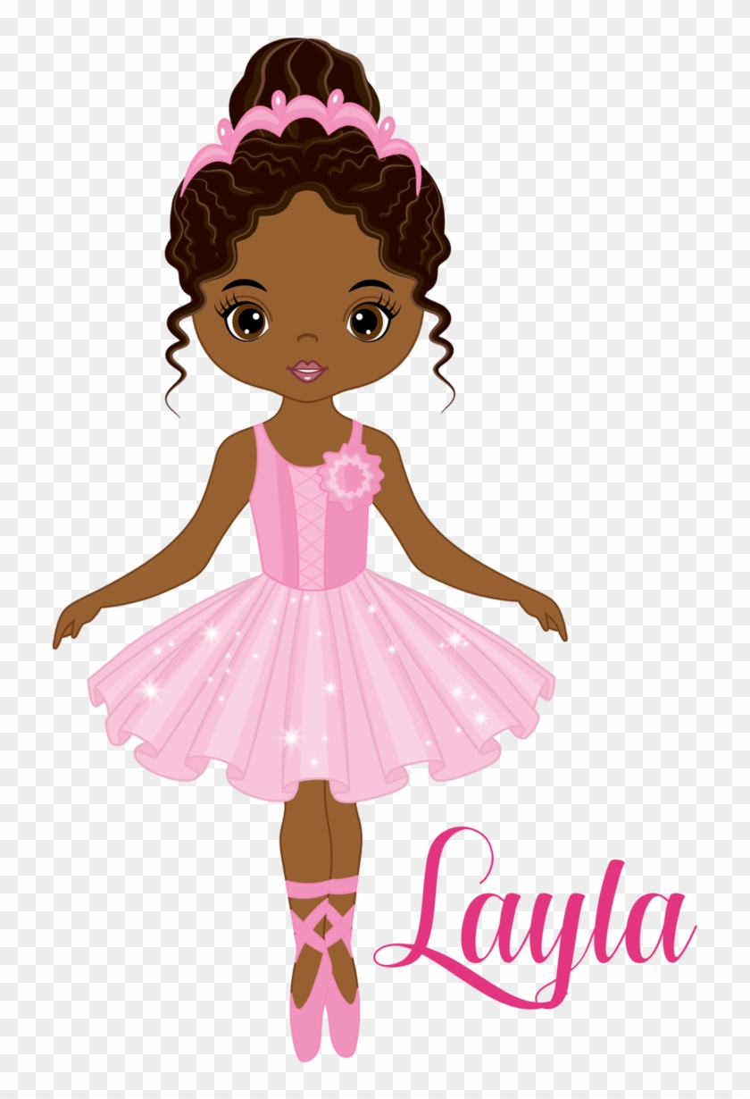 Vector Cute Little African American Ballerina #1720459
