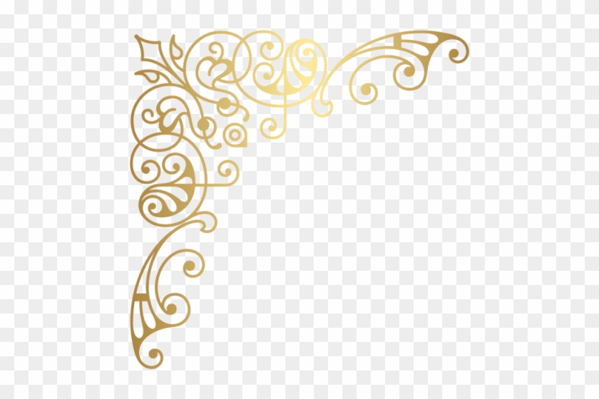 Download Decorative Clipart Png Transparent Background - Gold Corner Border Designs #1720629