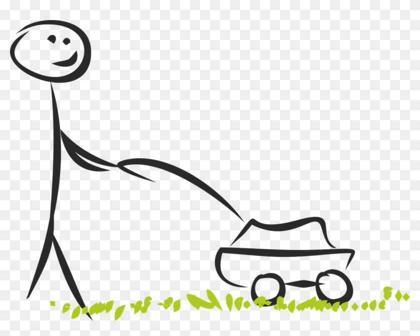Pretty Straightforward On What Needs Done, But Are - Stick Figure Mowing The Lawn #1720672