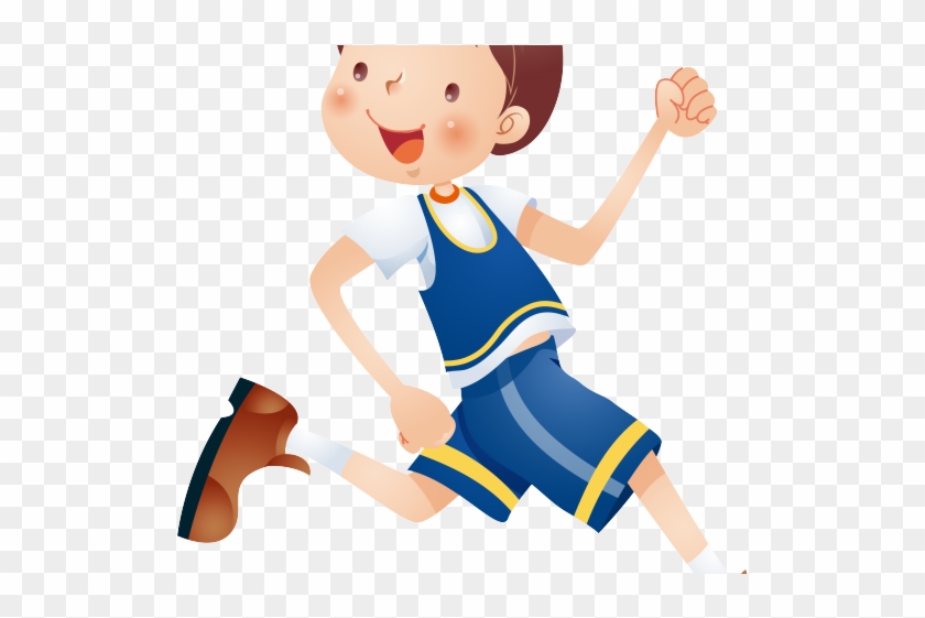 Racing Clipart Boy Girl - Running Boy Cartoon Png #1720978