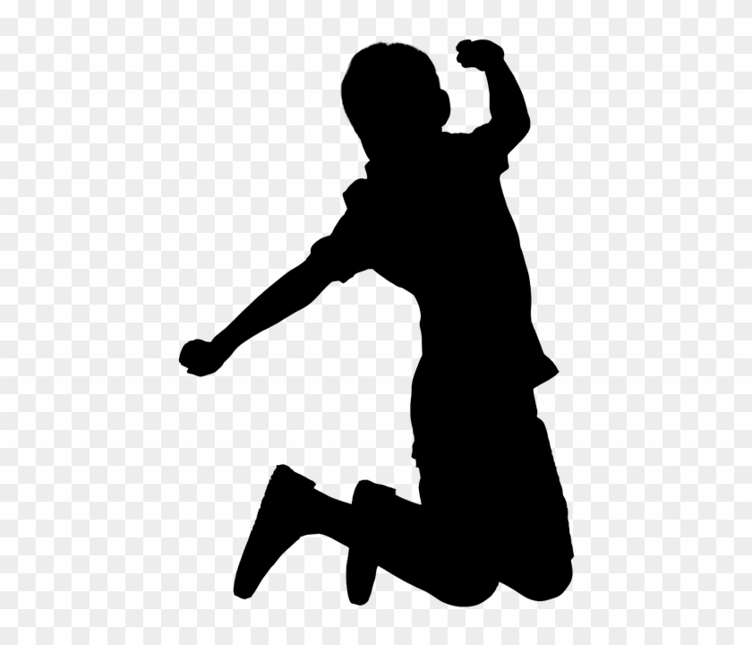 Jumping, Kids, Child, Silhouette, Happy - Children Jumping Shadow Silhouette #1720981