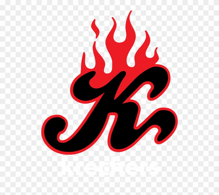 K With Red Flames - Graphic Design #1721025