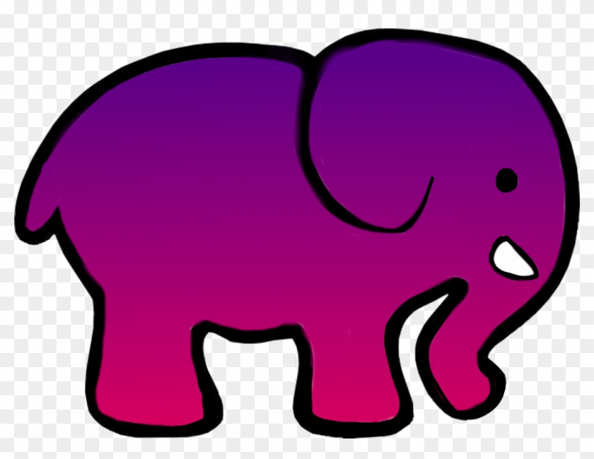 Ombre Sticker - Elephant Clip Art #1721199