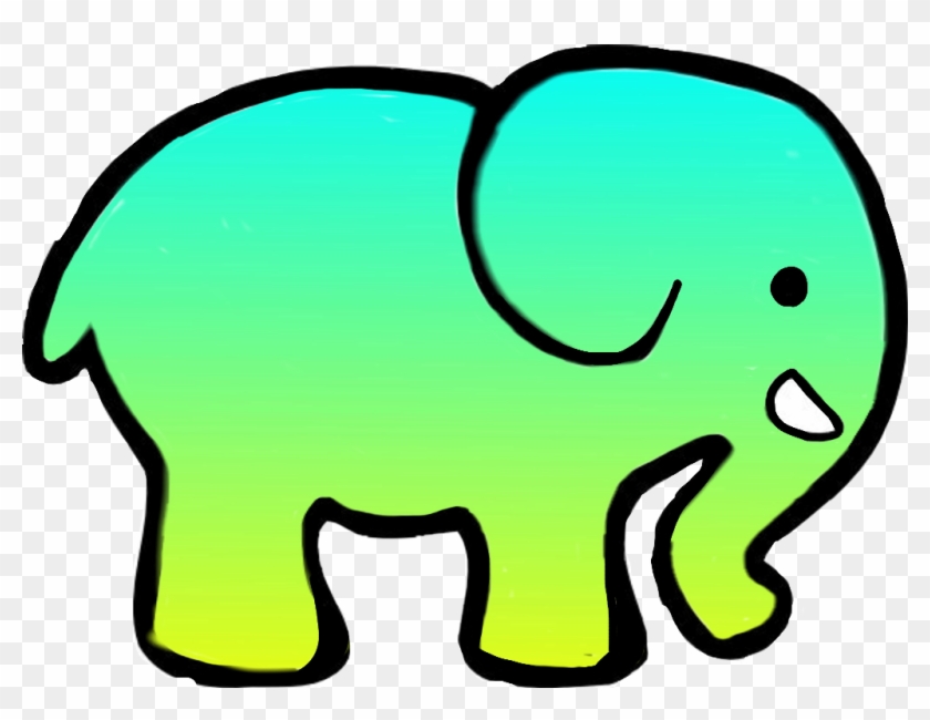 Ombre Sticker - Elephant Clip Art #1721207