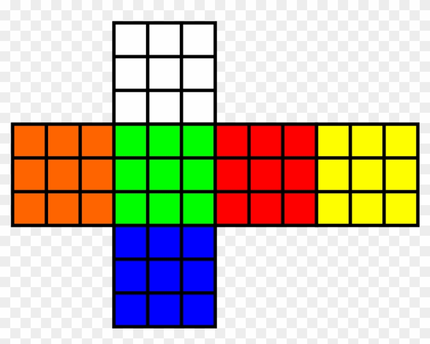 Cube Clipart 80s Party - Japanese Color Scheme Rubik's Cube #1721262