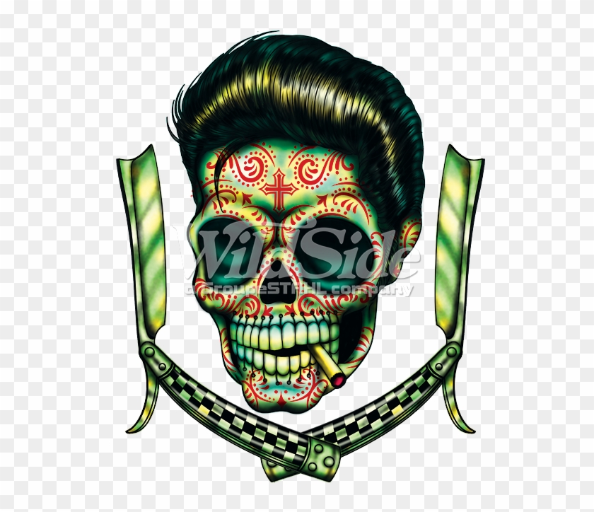 Day Of The Dead Greaser With Razors - Skull #1721336