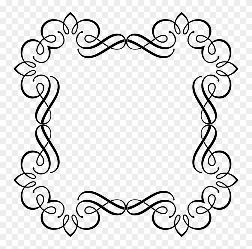 Picture Frames Decorative Arts Computer Icons Floral - Fancy Black Frame Png #1721426