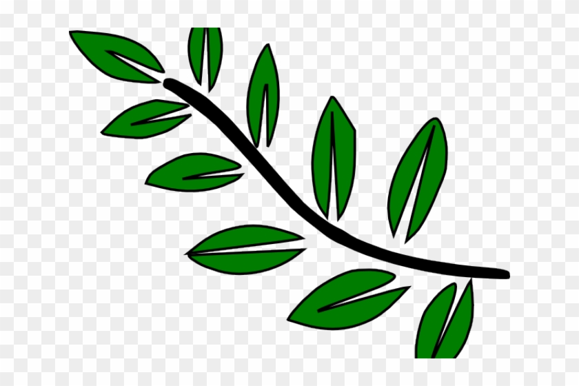 Green Leaves Clipart Leaf Stem - Stem With Leaves Clipart #1721504