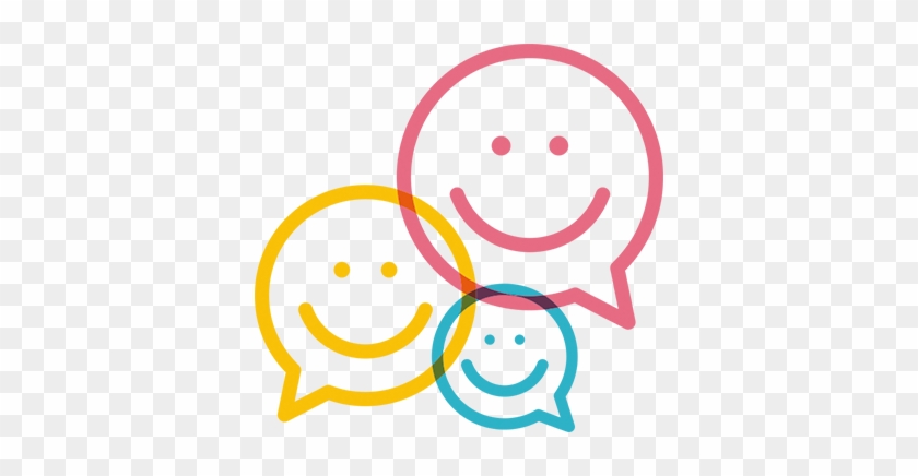 Colourful Happy Face Speech Bubble Sticker - Smile #1721526