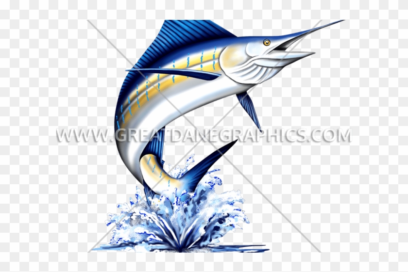 Swordfish Clipart Deep Sea Fishing - Blue Marlin Jumping Out Of Water #1721612
