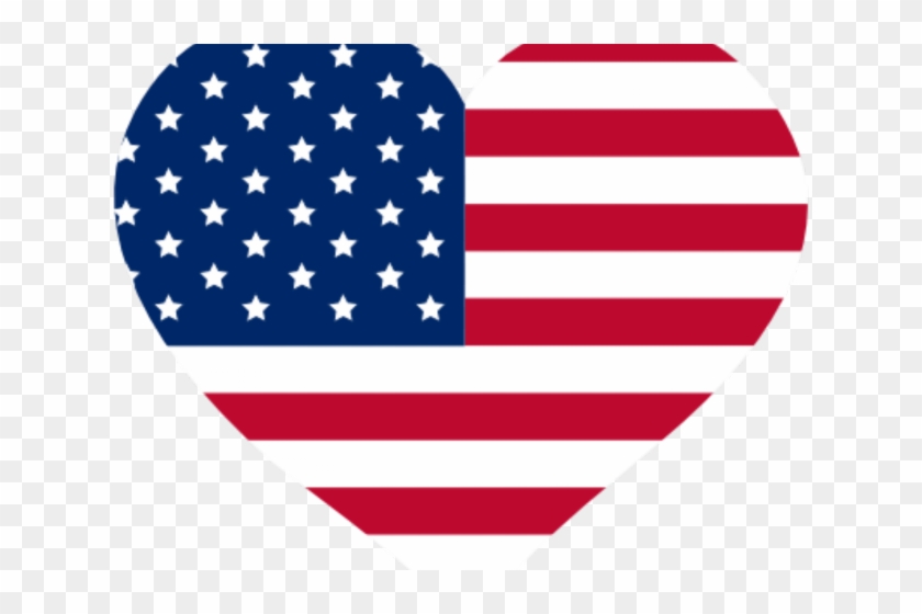 Life Clipart Military Family - American Flag Heart Svg #1721716