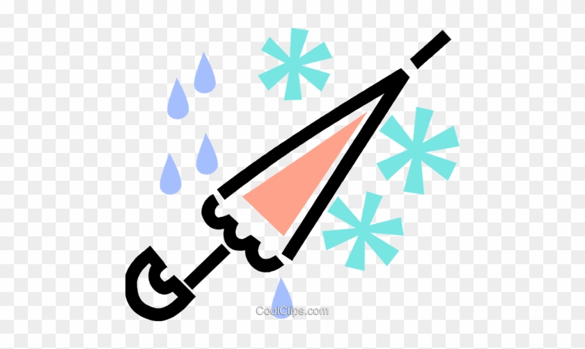 Umbrella With Snow And Rain Royalty Free Vector Clip - Triangle #1721942