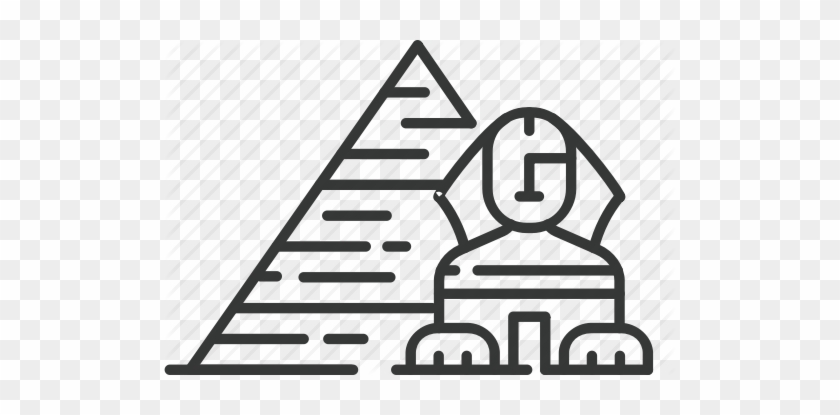 512 X 335 1 - Pyramids And Sphinx Outline #1722066