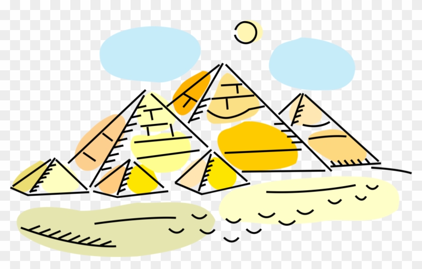 Vector Illustration Of Ancient Egyptian Great Pyramids - First Civilizations Of Africa And Asia #1722071