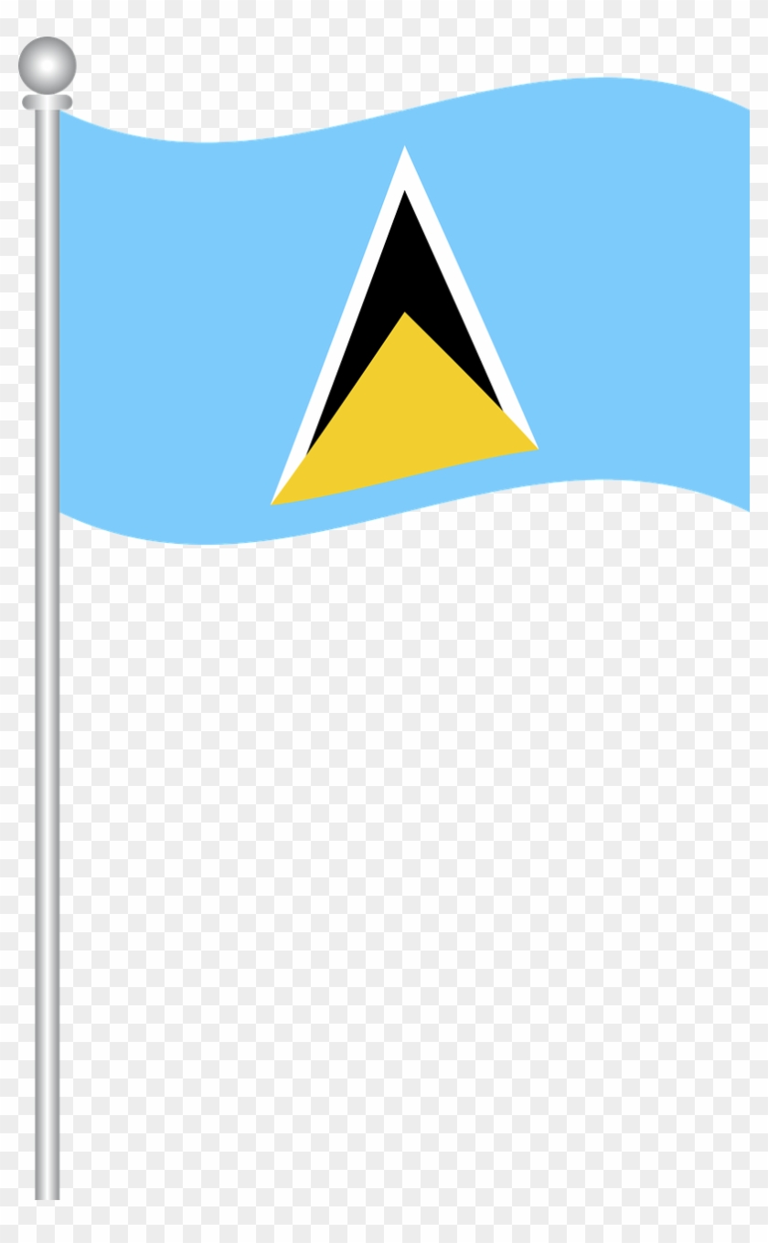 Flag Of Saint Lucia,flag,saint Lucia,world,free Vector - St Lucia Flag Png #1722171