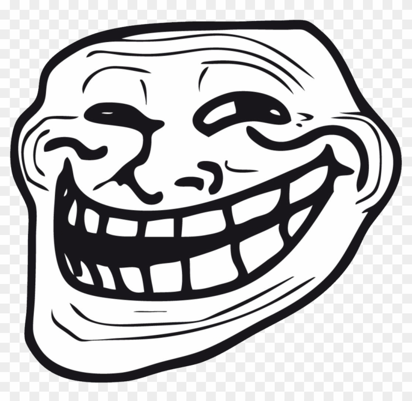 Trollface Png - Funny Face Black And White #1722476