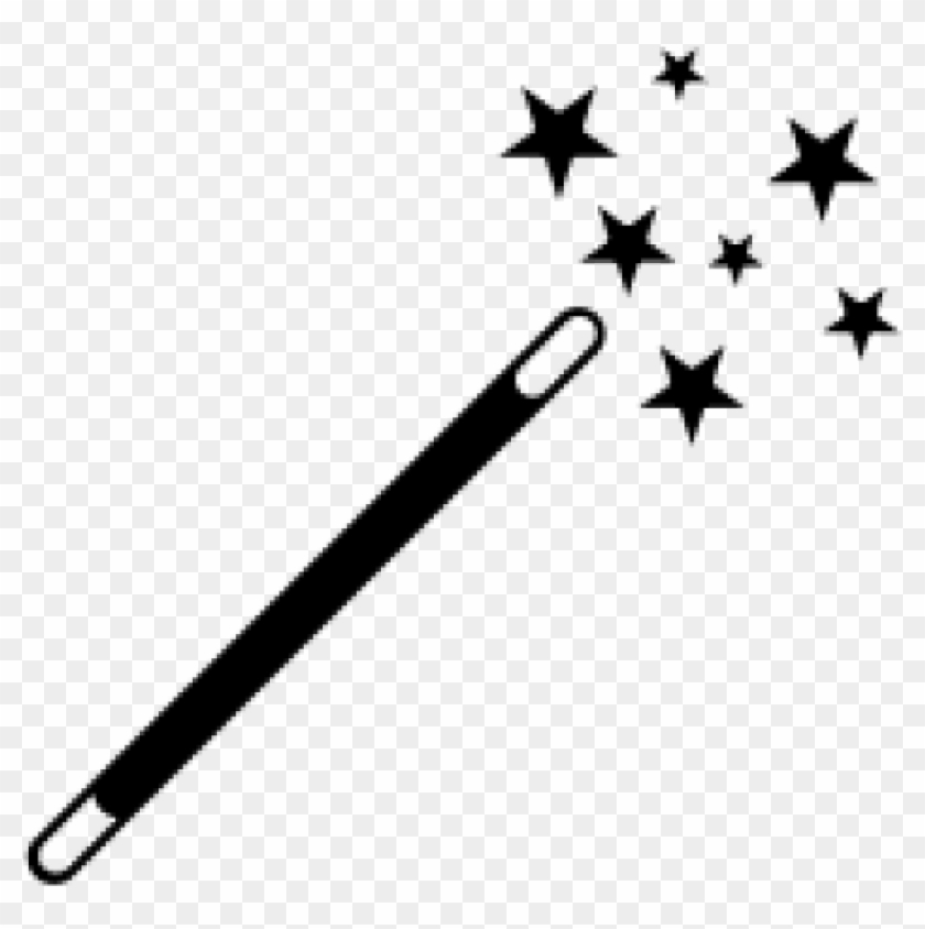 Computer Icons Symbol Icon Design Angle Point - Black And White Magic Wand #1722491