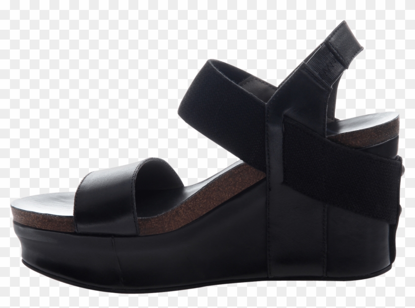 Bushnell In Black Wedge - Black Sandals #1722734