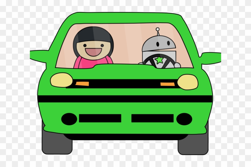 Taxi Driver Clipart Auto Driver - Robot Driving A Car #1722836