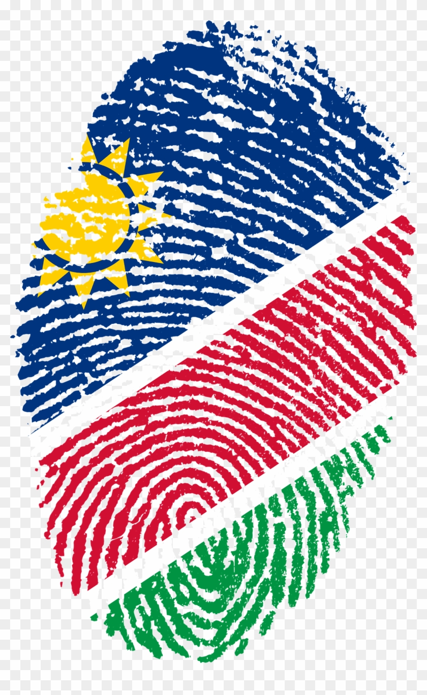 Namibia Finger Print Flag - Swazi Flag #1722862