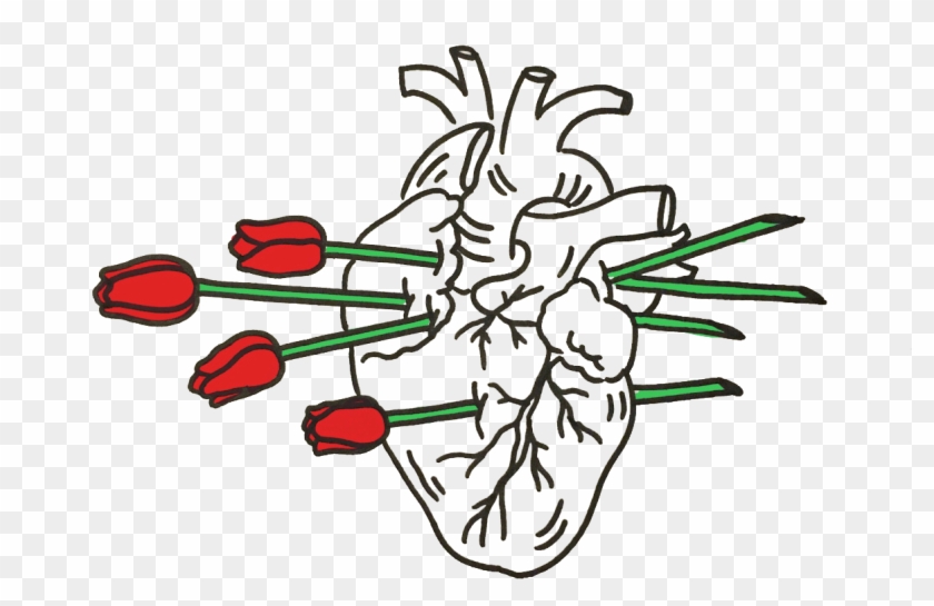Heart Roses Doodle Tumblr Cute Freetoedit Dessin Coeur - Broken Heart #1723276