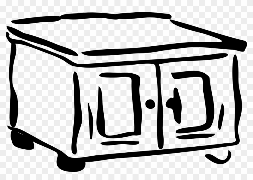 Desk Cabinet Commode - Furniture Clip Art #1723388