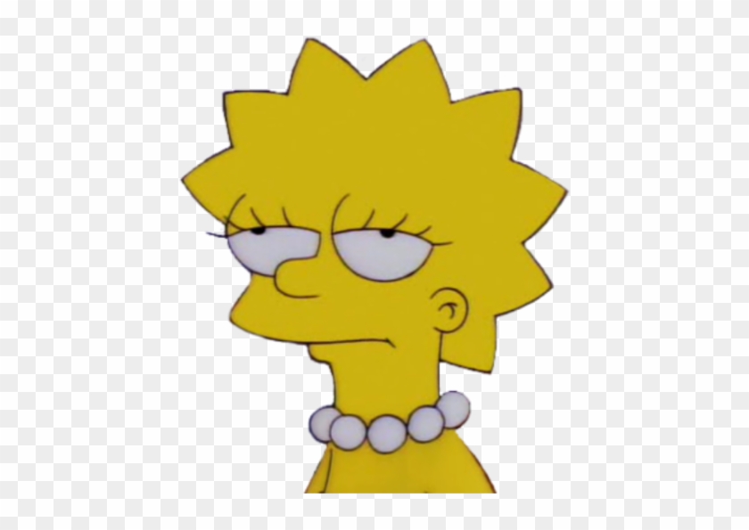 Simpsons Aesthetic Transparent Clipart Free Download - Lisa Simpson Sad Png #1723476