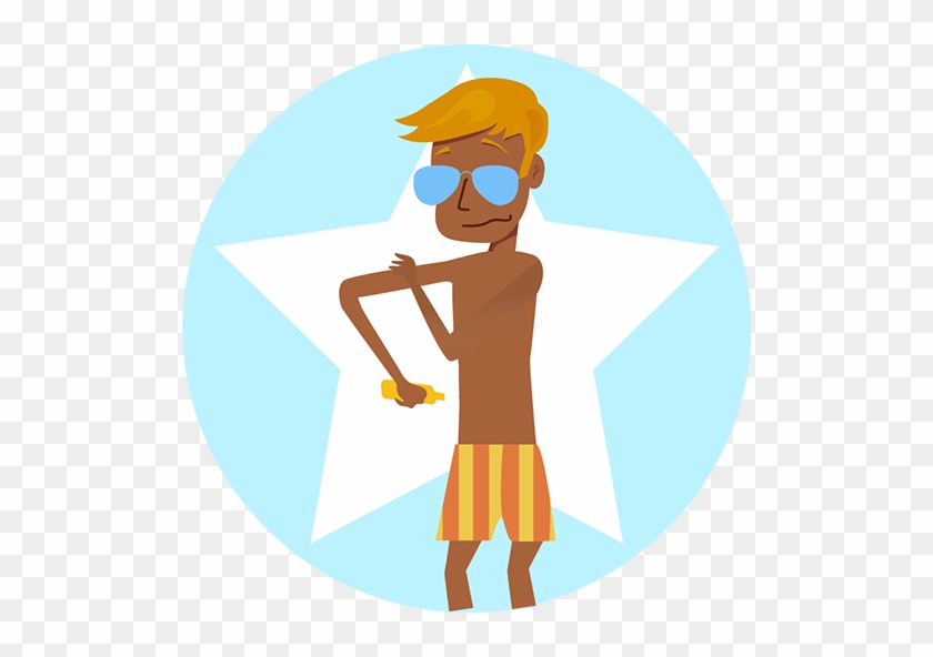 August, Month Icon - Cartoon #1723630