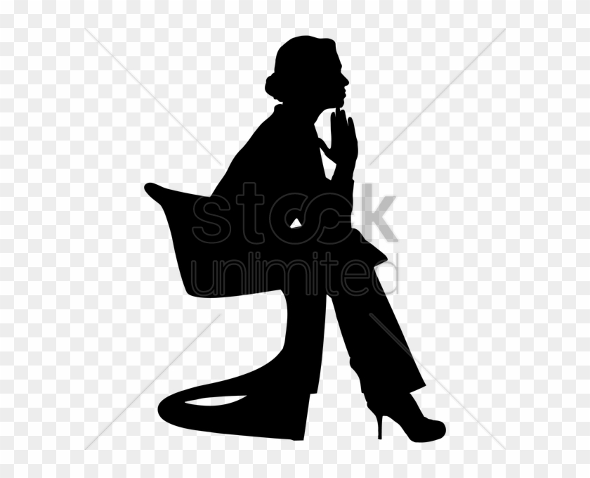 Woman Thinking Silhouette Clipart Silhouette Clip Art - Thinking Woman Silhouette #1723644