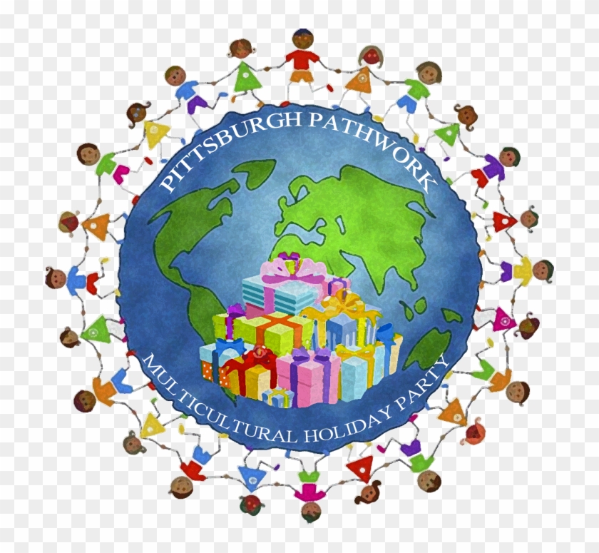 Pittsburgh Pathwork Multicultural Holiday - Earth With People Holding Hands #1723659