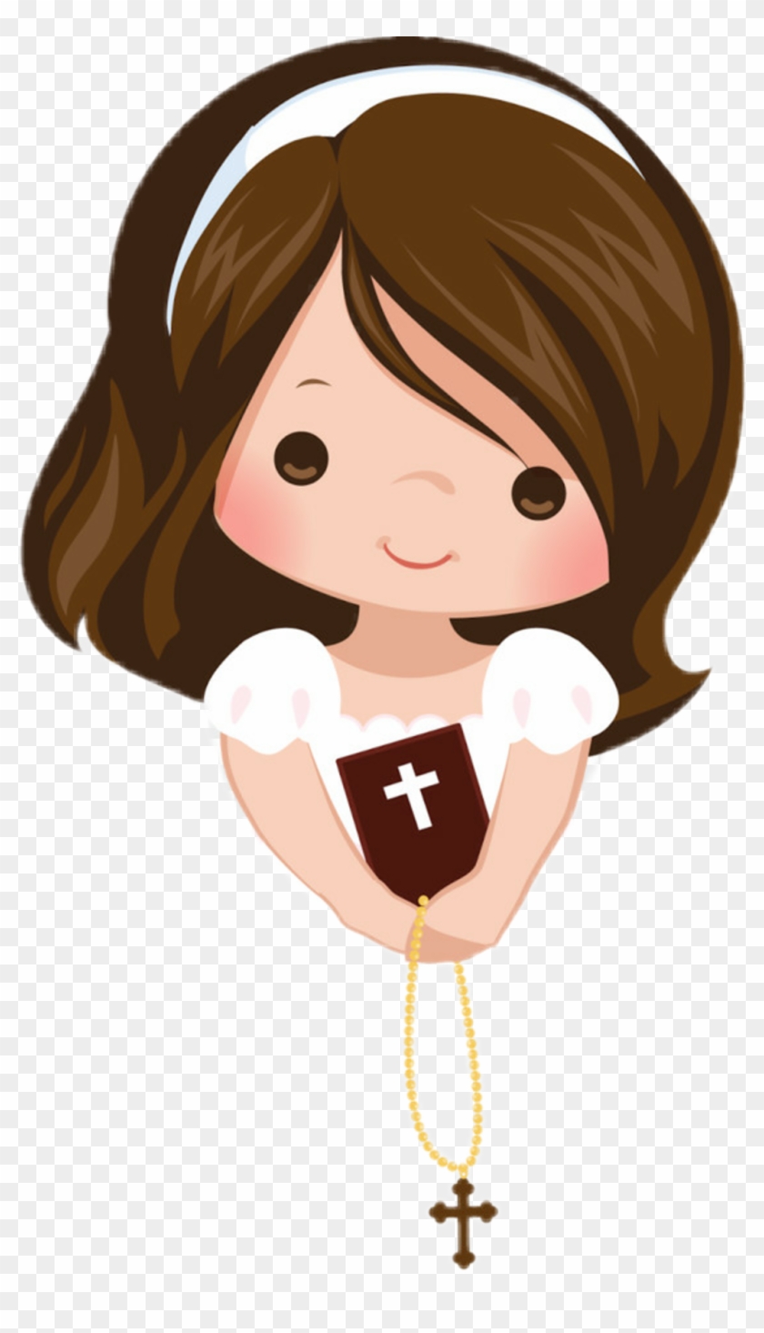 Bautizo Sticker - Communion Girl Clip Art #1723717