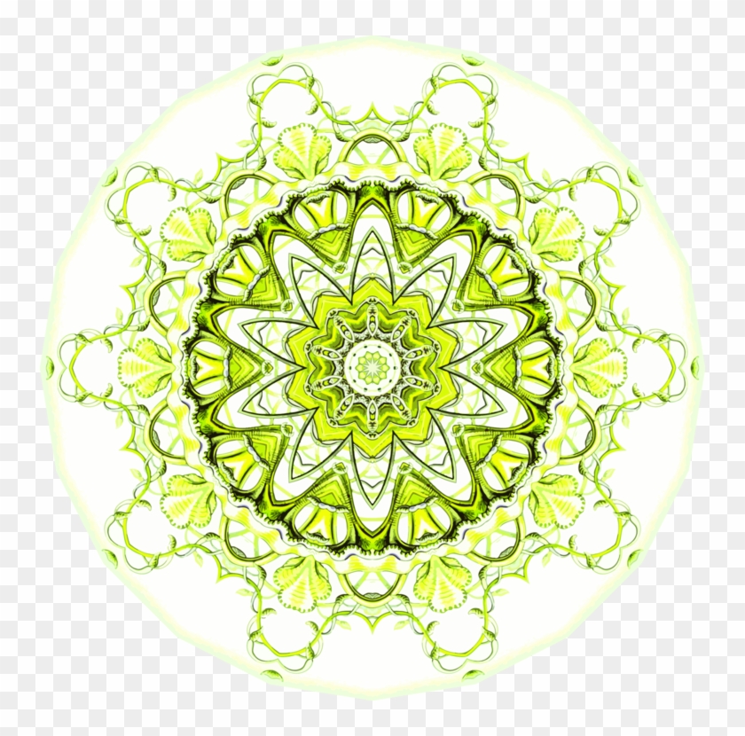 Floral Design Symmetry Green Point - Circle #1723806