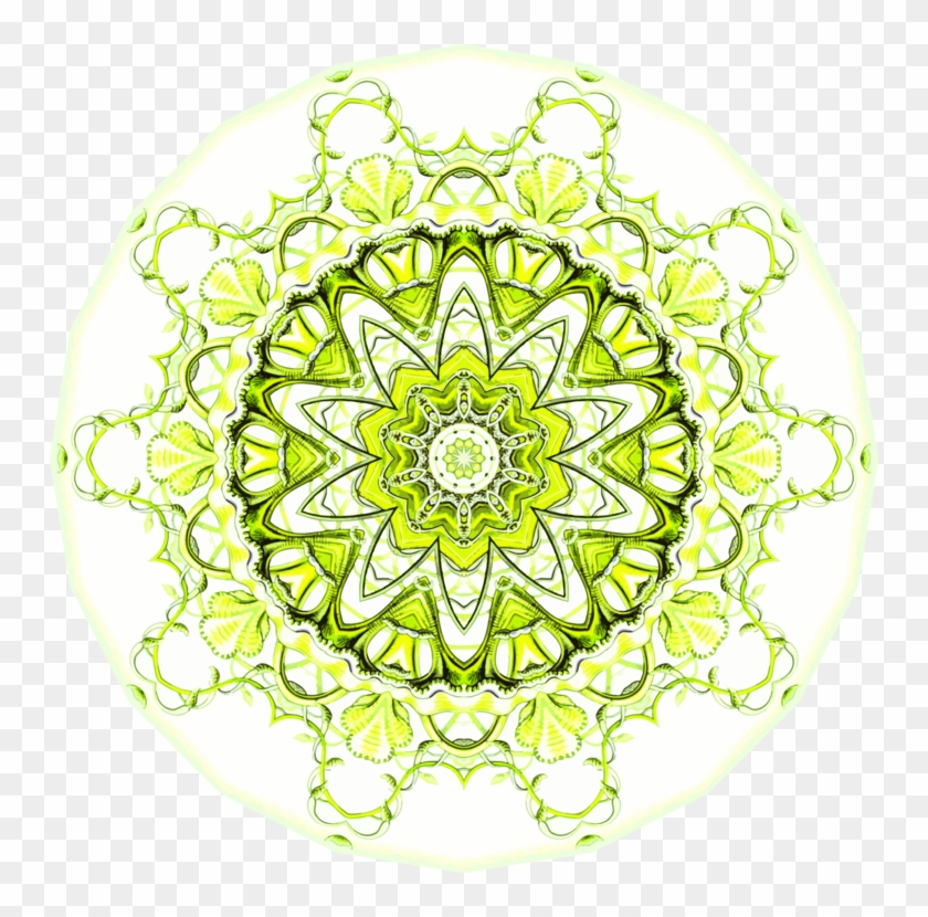 Floral Design Symmetry Green Point - Circle #1723806