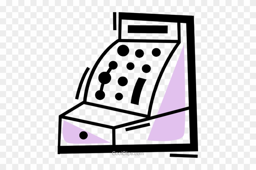 Cash Register Royalty Free Vector Clip Art Illustration - Cash Register Royalty Free Vector Clip Art Illustration #1723885