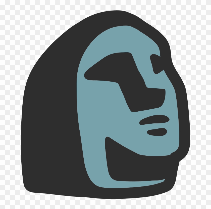 File - Emoji U1f5ff - Svg - Stone Head Emoji Android #1724103