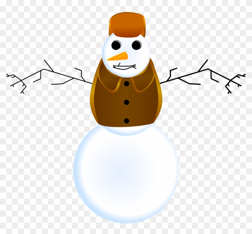 Snowman With Clothes - Snowman With Long Arms #1724433