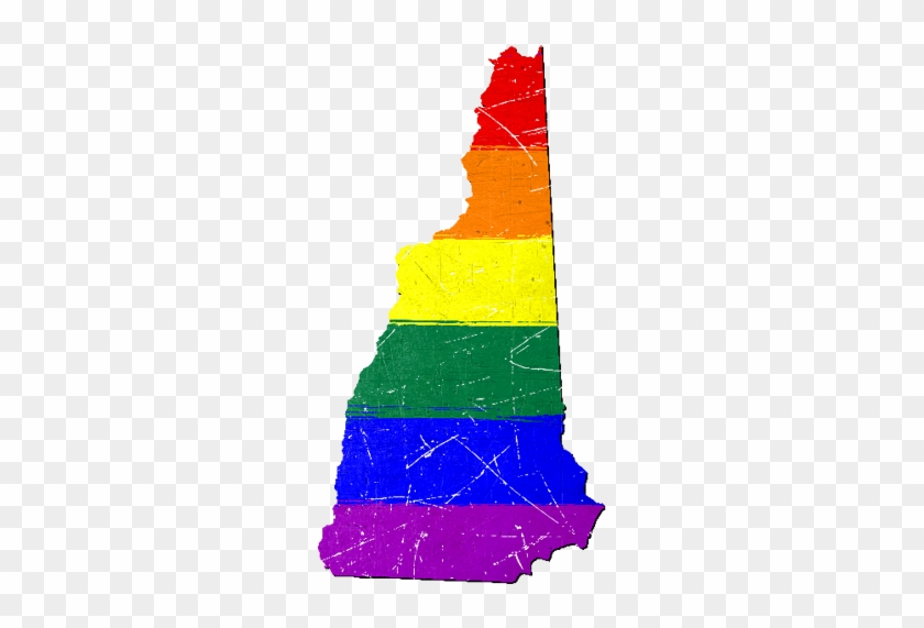 New Hampshire Silhouette Lgbt Pride Flag - Illustration #1724436