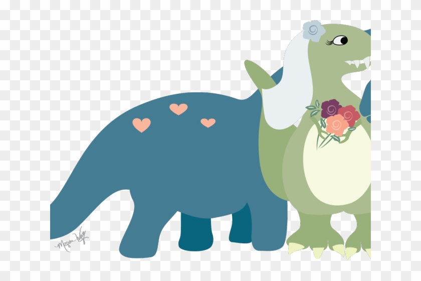 Dinosaur Clipart Wedding - Cartoon #1724555