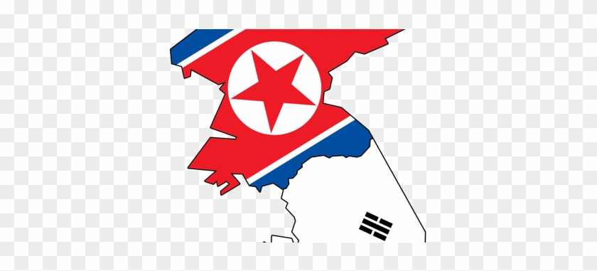 Vector Royalty Free Download Map With Flag K Pictures - North And South Korea Transparent #1724570