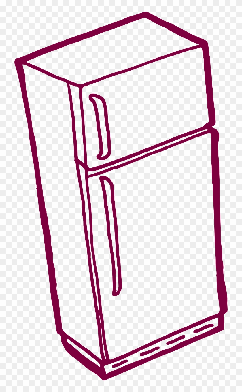Fridge Furniture Kitchen - Refrigerator Clip Art #1724619