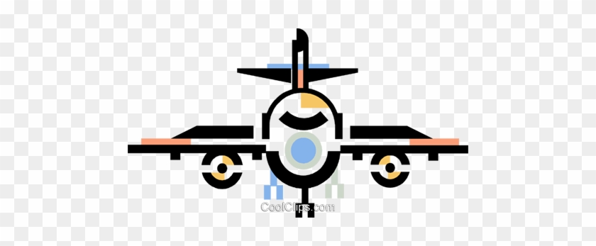 Commercial Airplane Royalty Free Vector Clip Art Illustration - Commercial Airplane Royalty Free Vector Clip Art Illustration #1724636