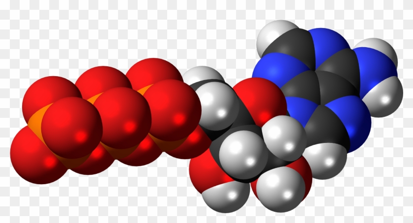 Adenosine Triphosphate Anion 3d Spacefill - 3d Model Of Atp Molecule #1724703